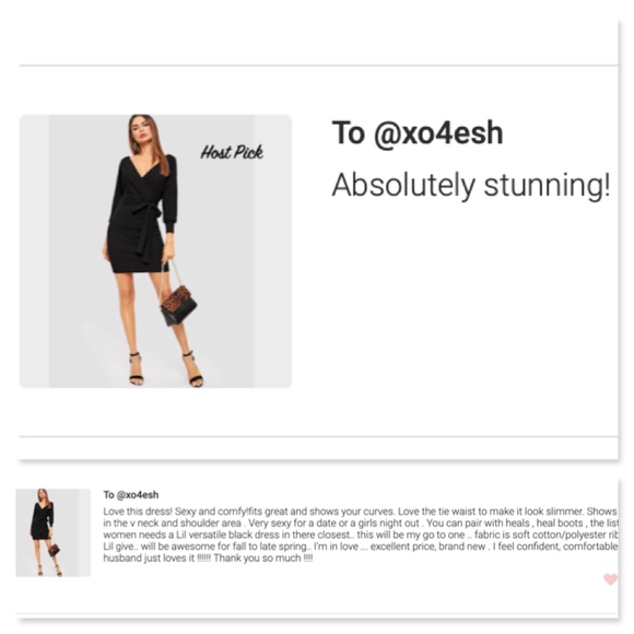 New! Batwing Sleeve Self-Tie Wrap Dress Black - Picture 7 of 7